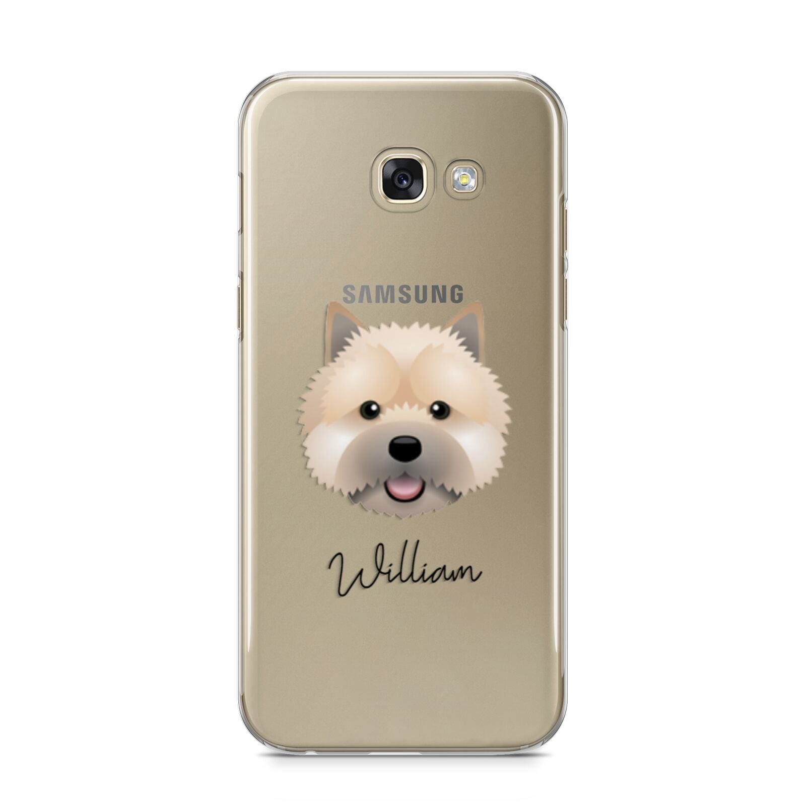 Norwich Terrier Personalised Samsung Galaxy A5 2017 Case on gold phone