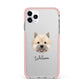 Norwich Terrier Personalised iPhone 11 Pro Max Impact Pink Edge Case