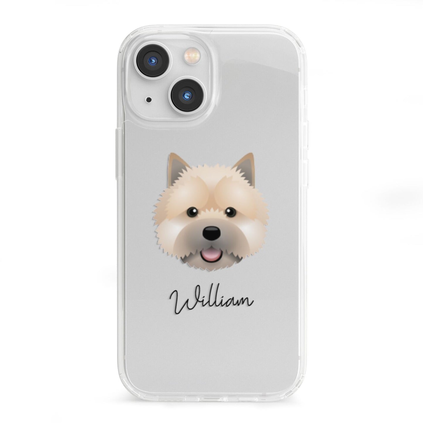 Norwich Terrier Personalised iPhone 13 Mini Clear Bumper Case
