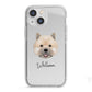 Norwich Terrier Personalised iPhone 13 Mini TPU Impact Case with White Edges