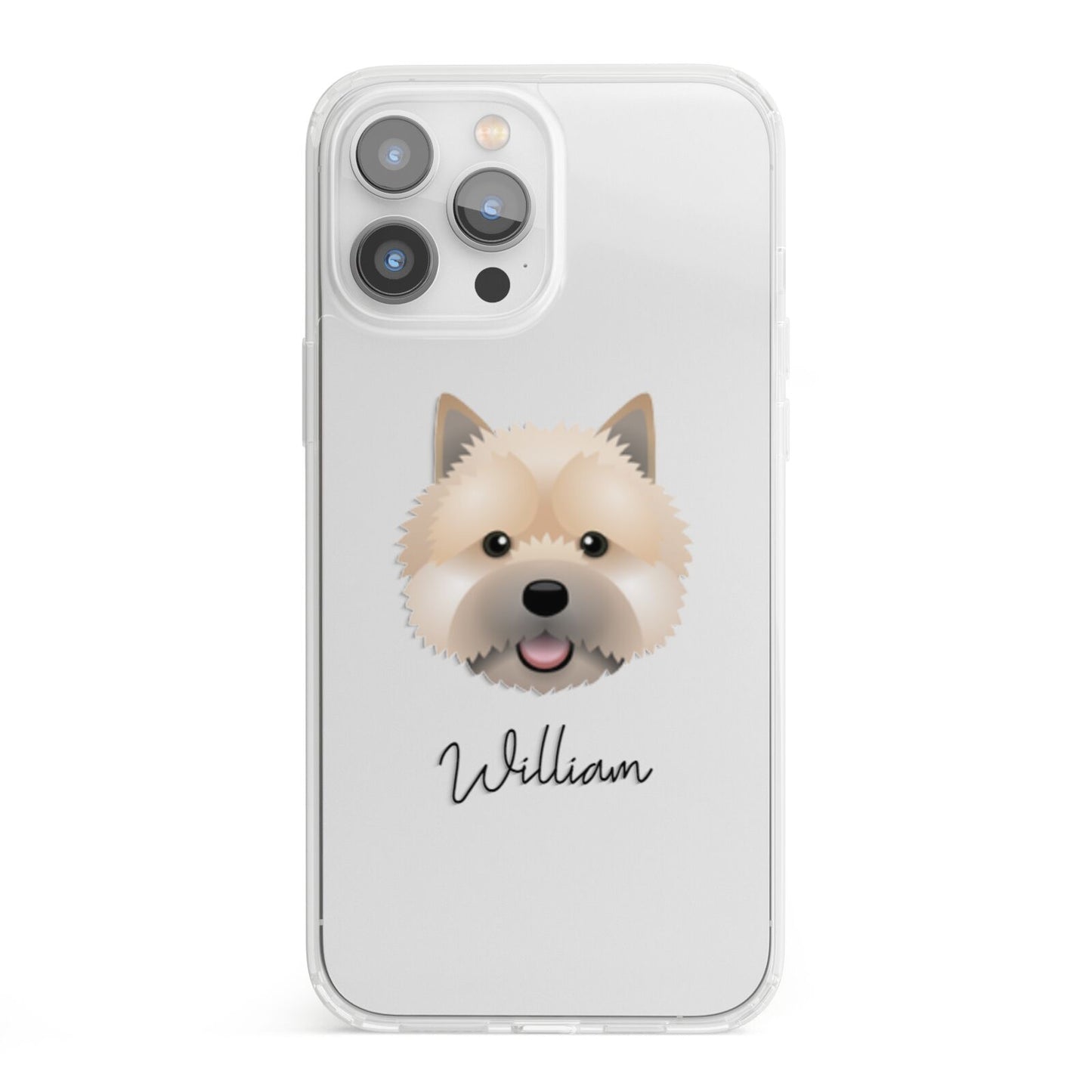 Norwich Terrier Personalised iPhone 13 Pro Max Clear Bumper Case