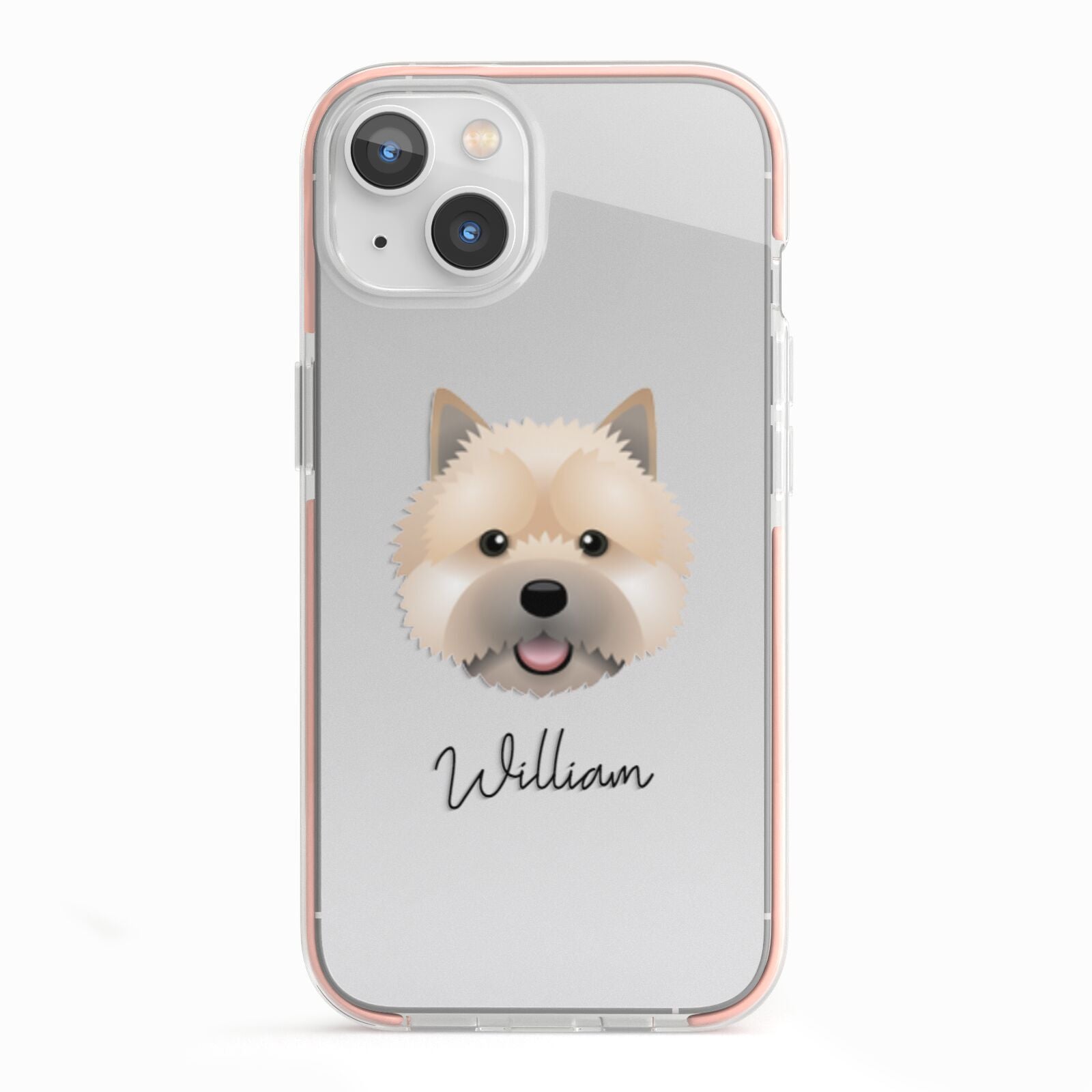 Norwich Terrier Personalised iPhone 13 TPU Impact Case with Pink Edges