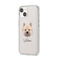 Norwich Terrier Personalised iPhone 14 Clear Tough Case Starlight Angled Image