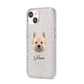Norwich Terrier Personalised iPhone 14 Glitter Tough Case Starlight Angled Image