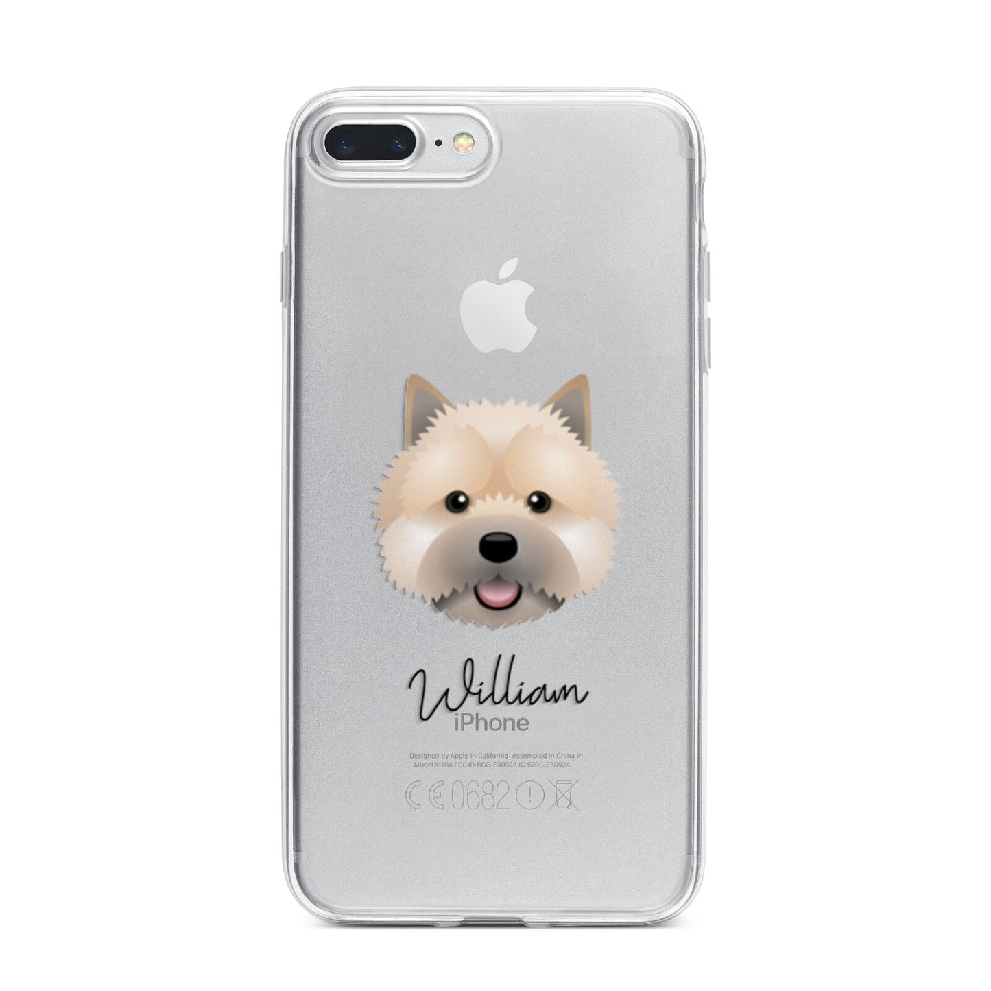 Norwich Terrier Personalised iPhone 7 Plus Bumper Case on Silver iPhone