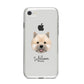 Norwich Terrier Personalised iPhone 8 Bumper Case on Silver iPhone