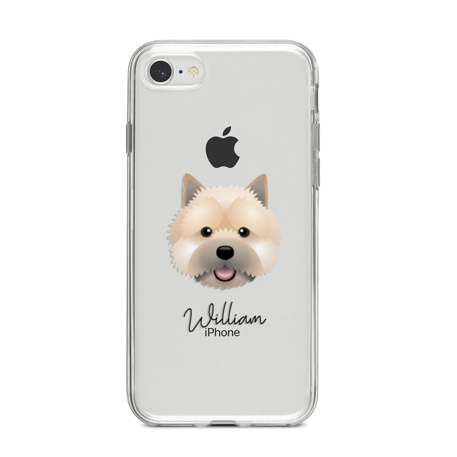 Norwich Terrier Personalised iPhone 8 Bumper Case on Silver iPhone