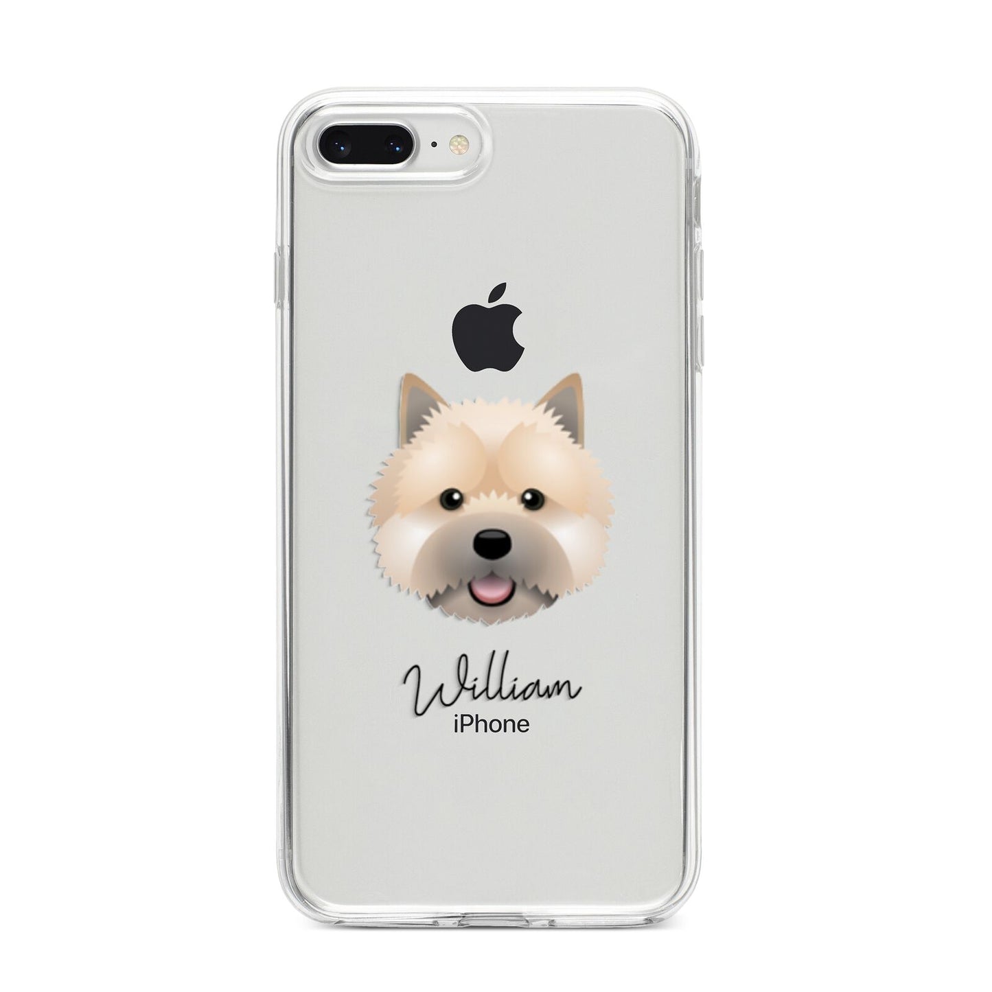 Norwich Terrier Personalised iPhone 8 Plus Bumper Case on Silver iPhone