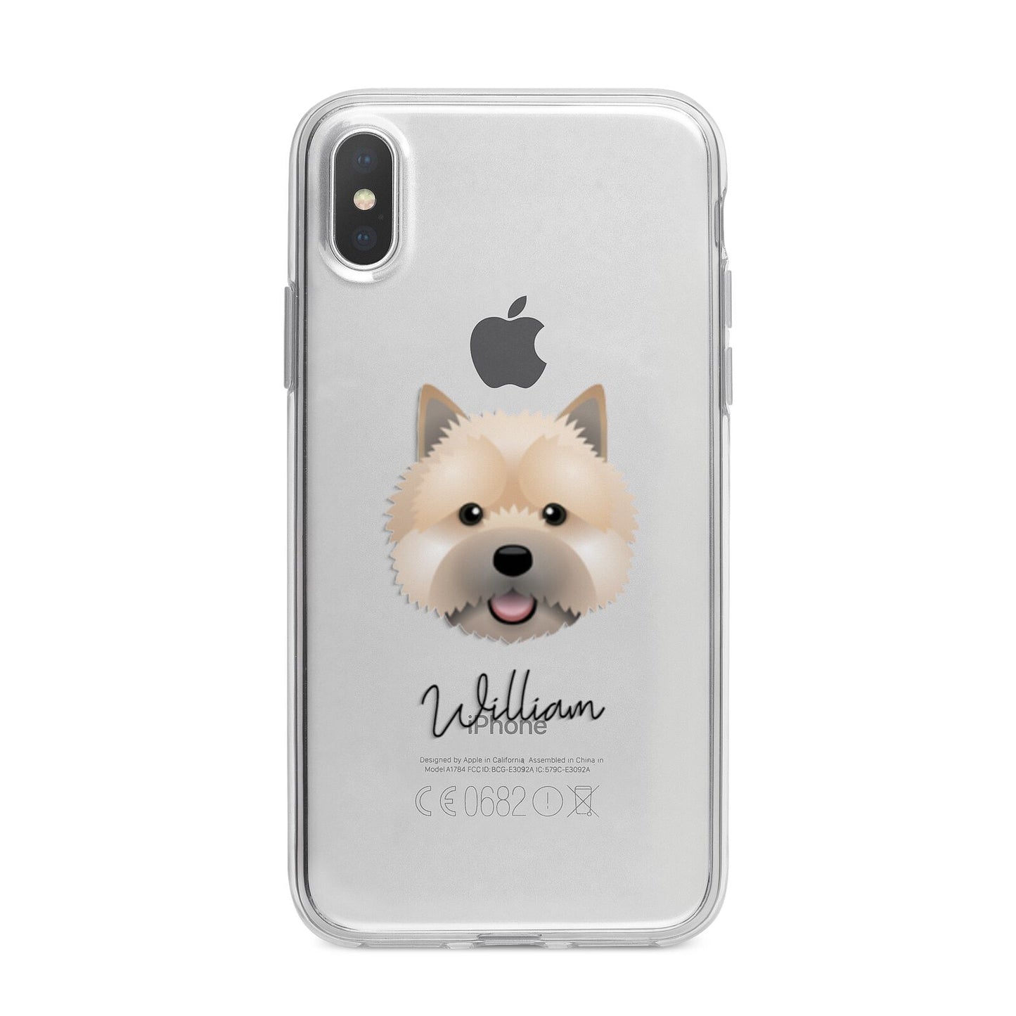 Norwich Terrier Personalised iPhone X Bumper Case on Silver iPhone Alternative Image 1