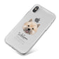 Norwich Terrier Personalised iPhone X Bumper Case on Silver iPhone