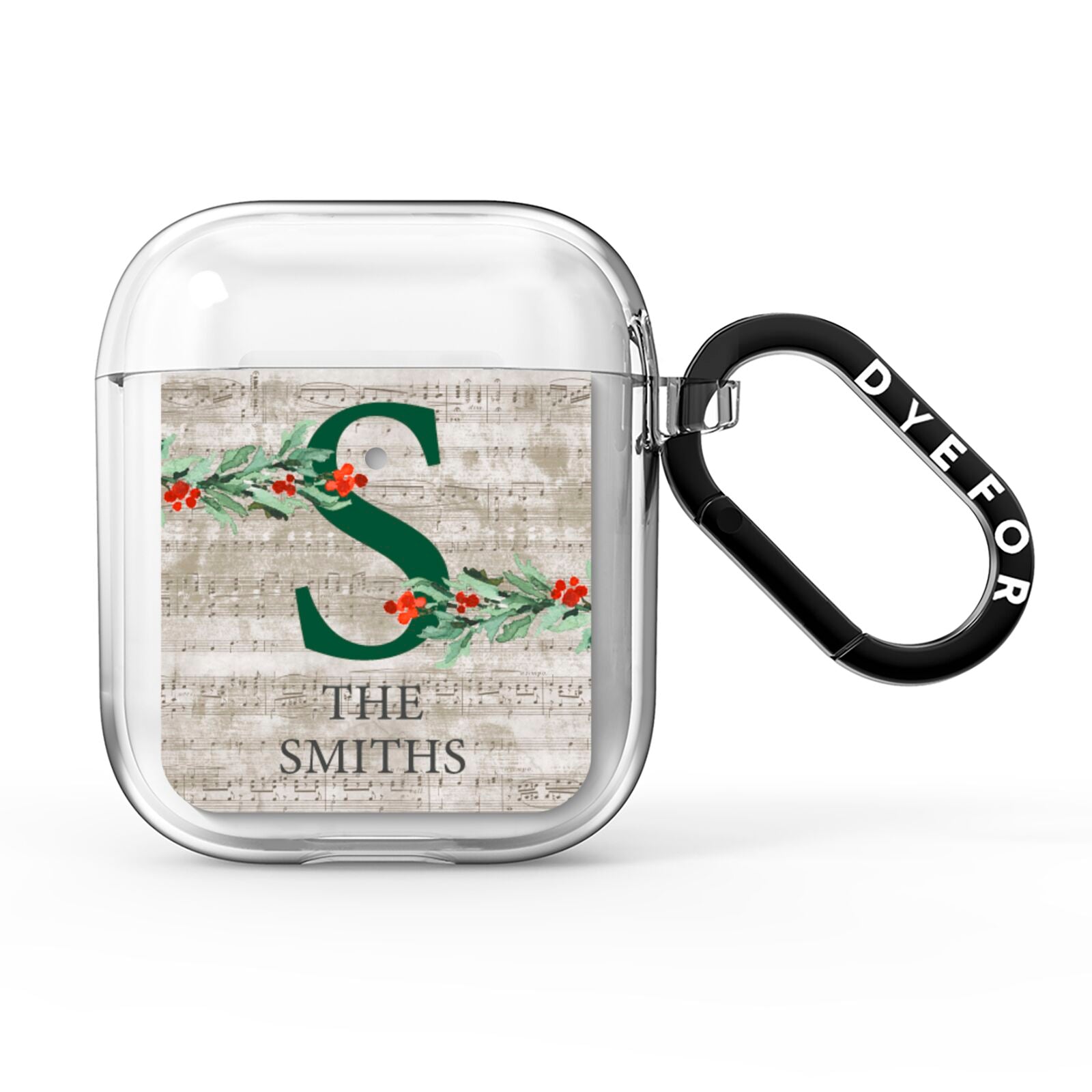 Nostalgic Monogram Personalised AirPods Clear Case