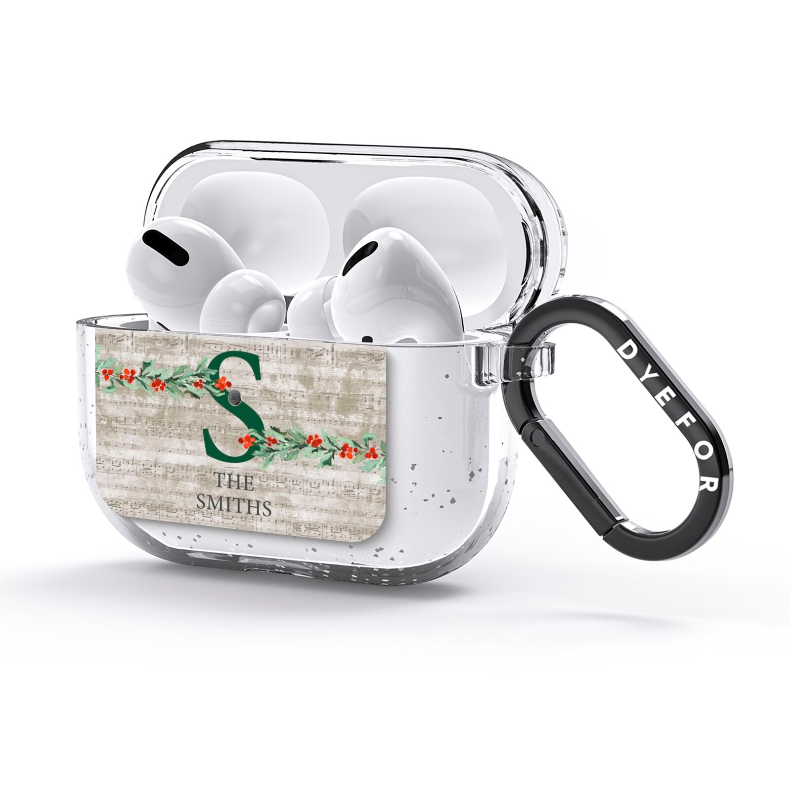 Nostalgic Monogram Personalised AirPods Glitter Case 3rd Gen Side Image