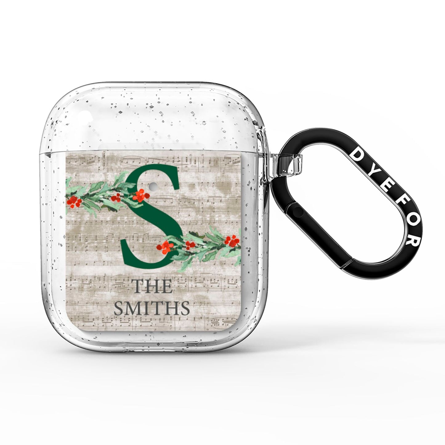 Nostalgic Monogram Personalised AirPods Glitter Case