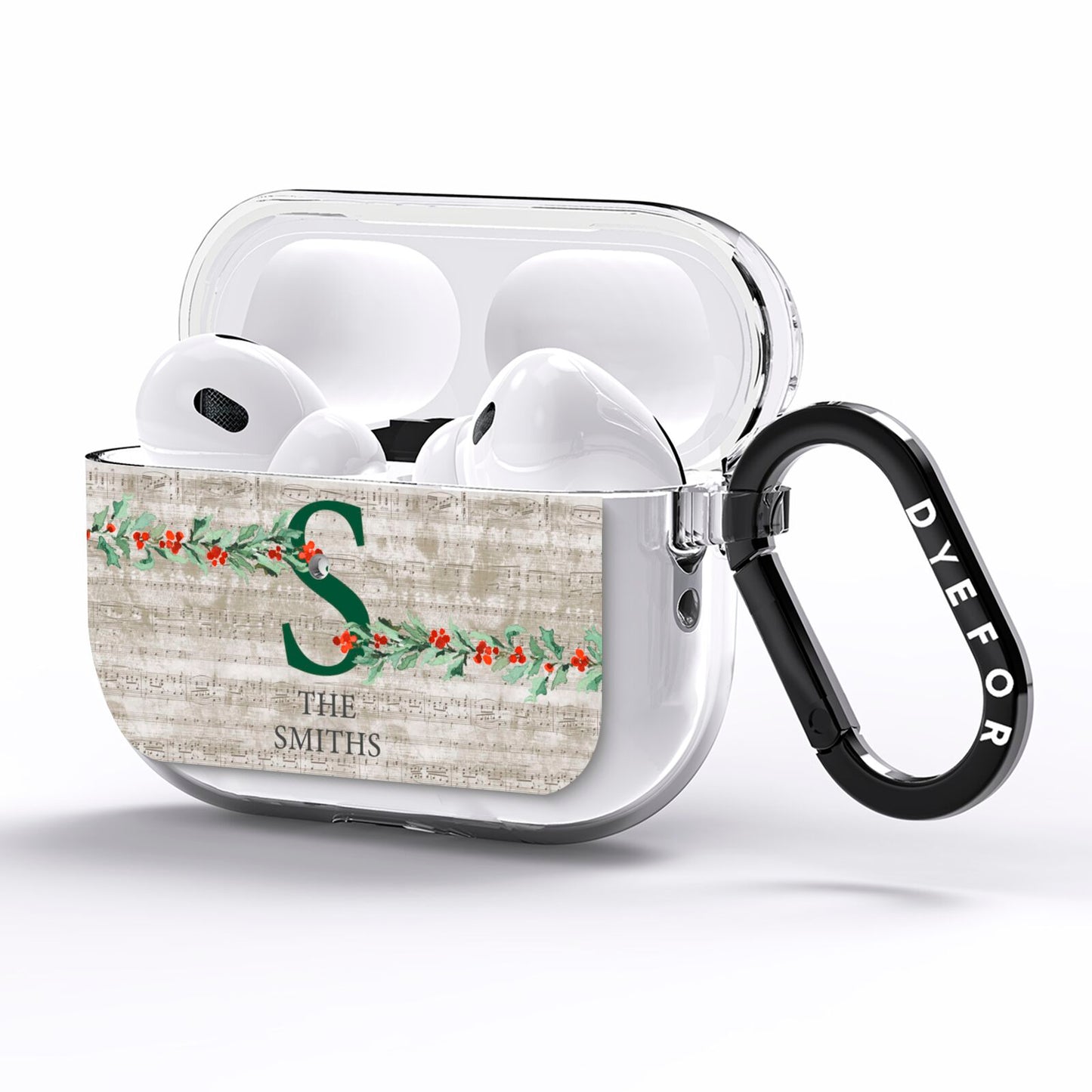 Nostalgic Monogram Personalised AirPods Pro Clear Case Side Image