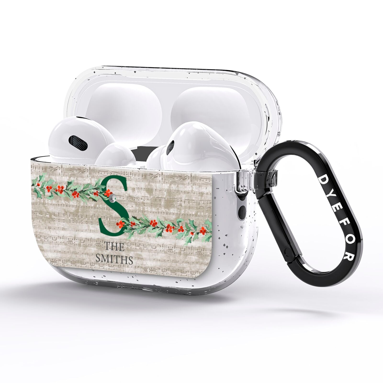 Nostalgic Monogram Personalised AirPods Pro Glitter Case Side Image