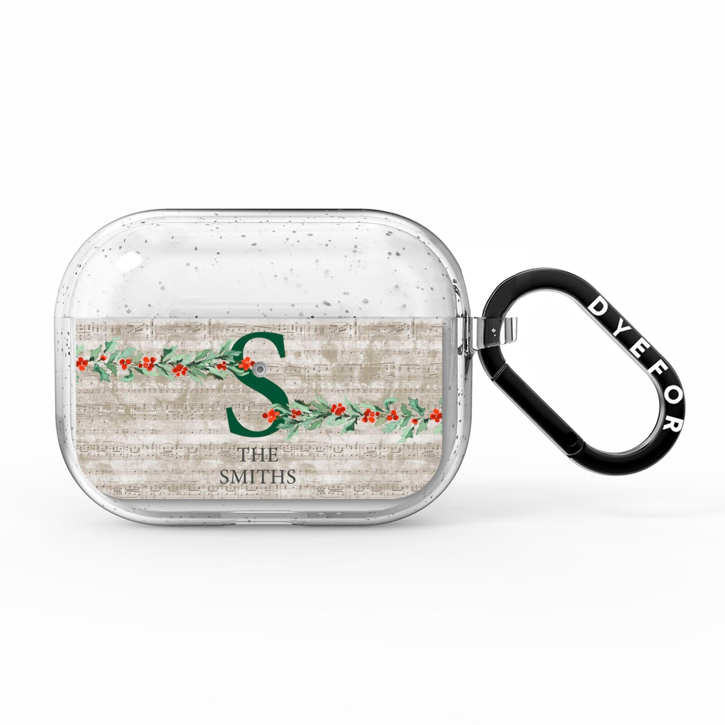 Nostalgic Monogram Personalised AirPods Pro Glitter Case