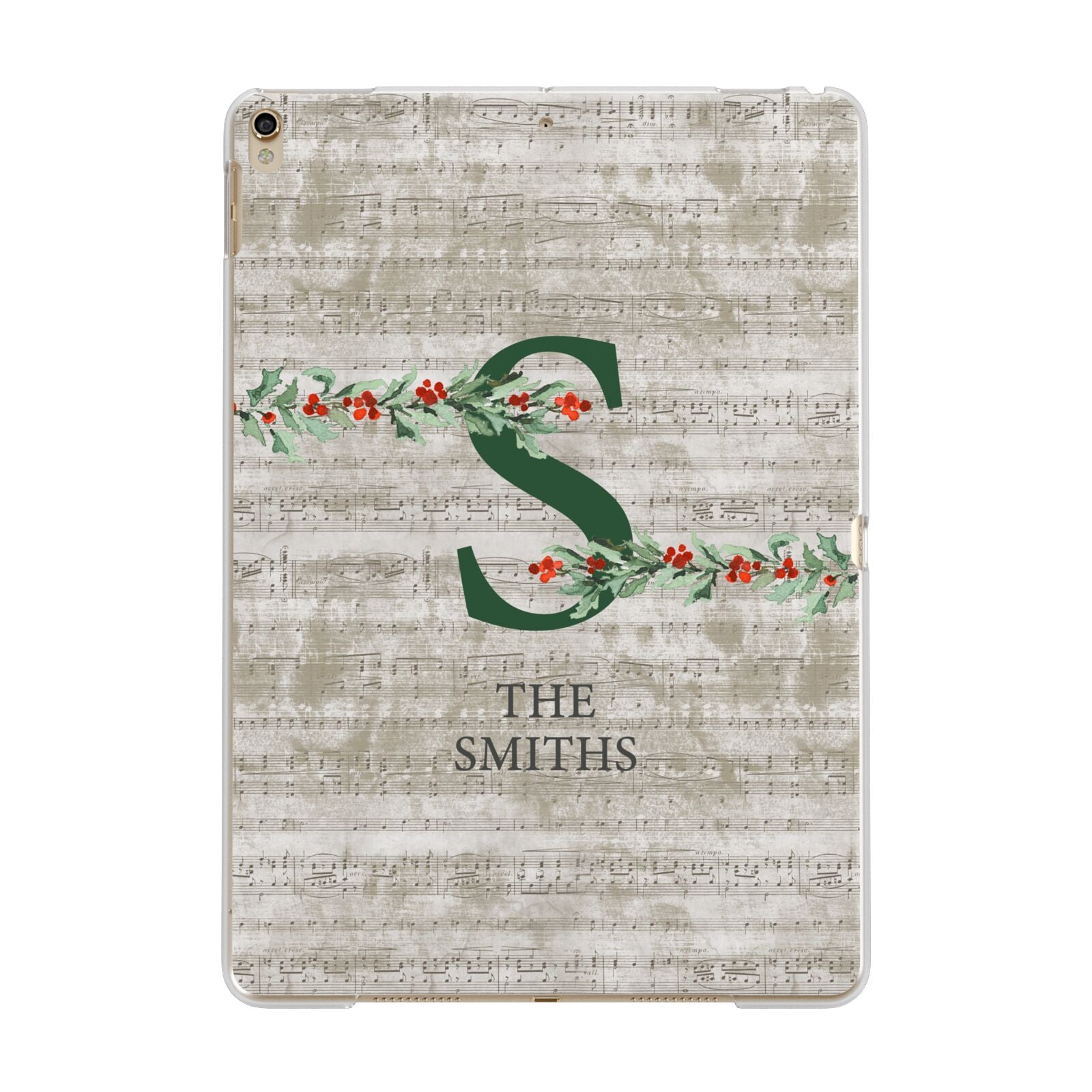 Nostalgic Monogram Personalised Apple iPad Gold Case