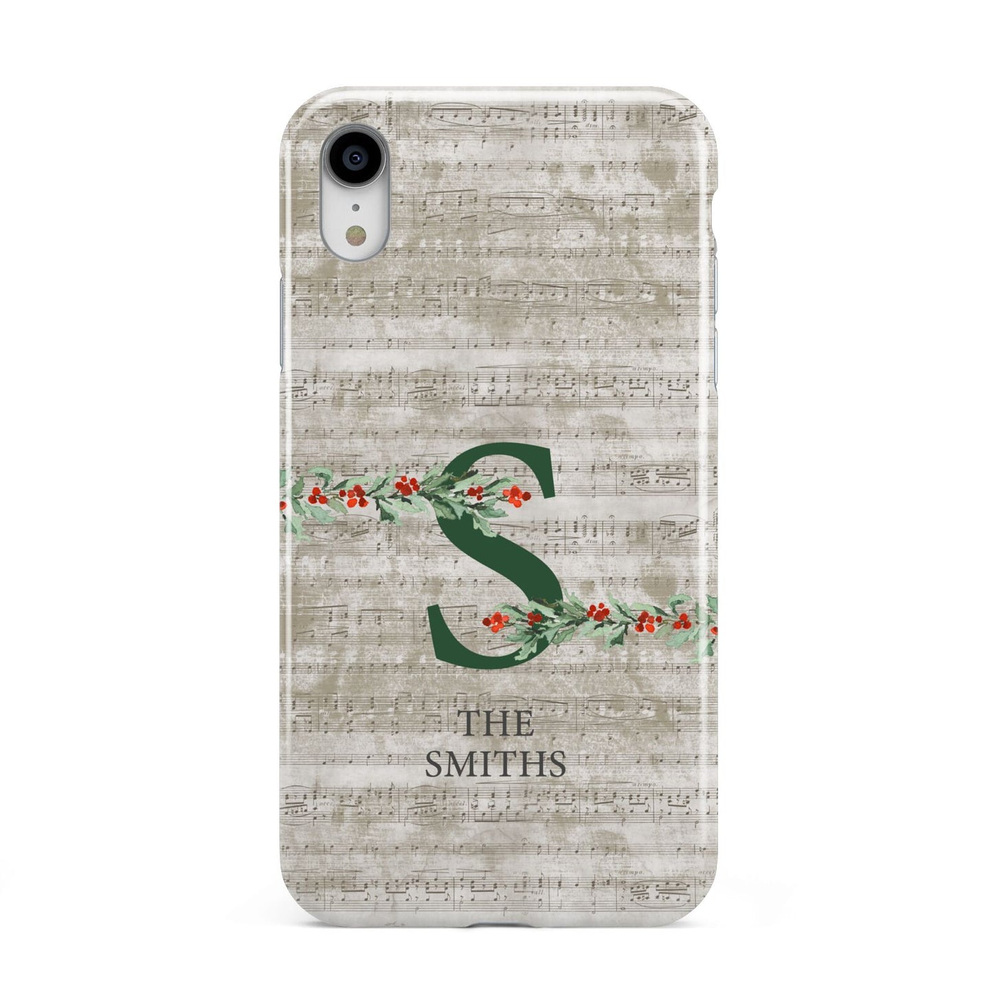 Nostalgic Monogram Personalised Apple iPhone XR White 3D Tough Case