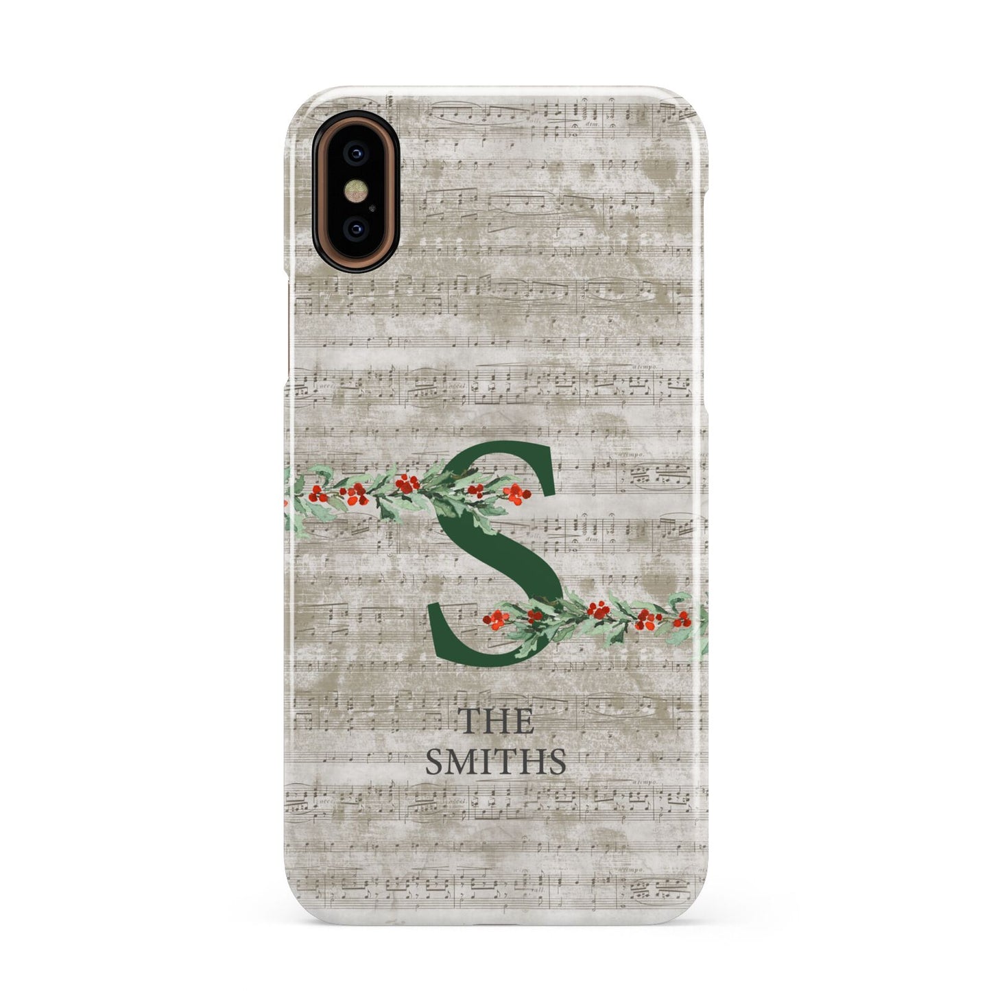 Nostalgic Monogram Personalised Apple iPhone XS 3D Snap Case