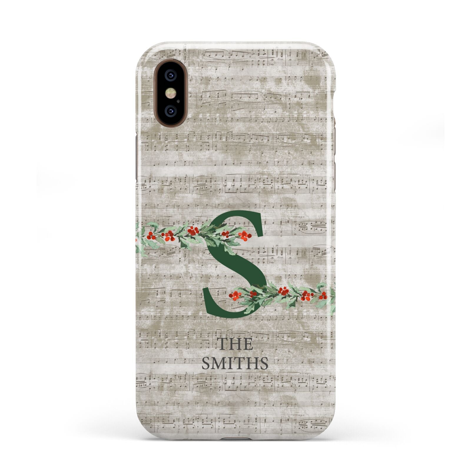 Nostalgic Monogram Personalised Apple iPhone XS 3D Tough