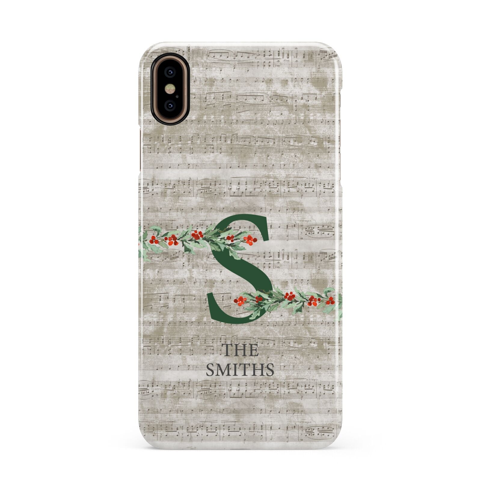 Nostalgic Monogram Personalised Apple iPhone Xs Max 3D Snap Case