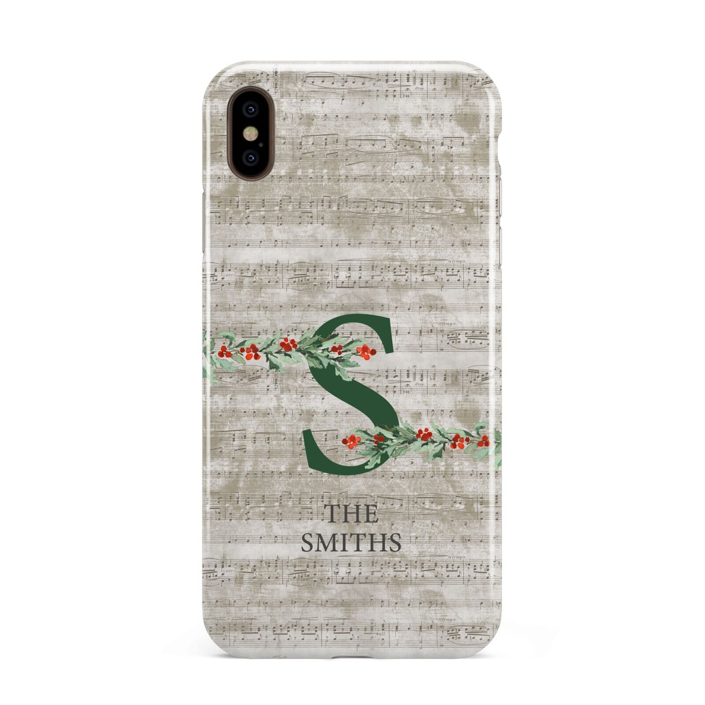 Nostalgic Monogram Personalised Apple iPhone Xs Max 3D Tough Case