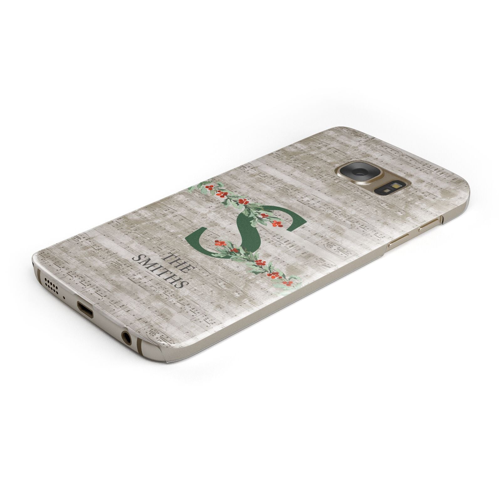 Nostalgic Monogram Personalised Protective Samsung Galaxy Case Angled Image