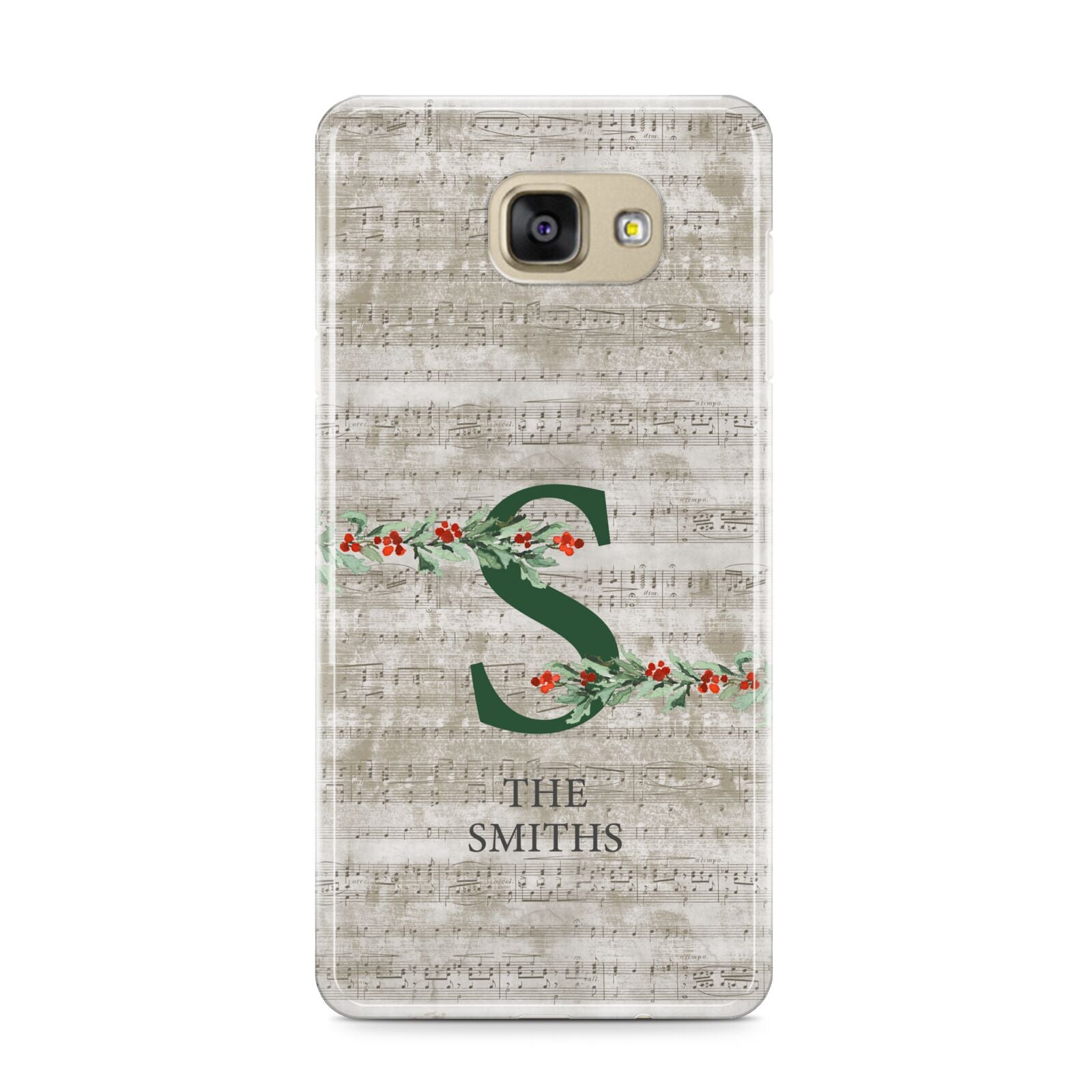 Nostalgic Monogram Personalised Samsung Galaxy A9 2016 Case on gold phone