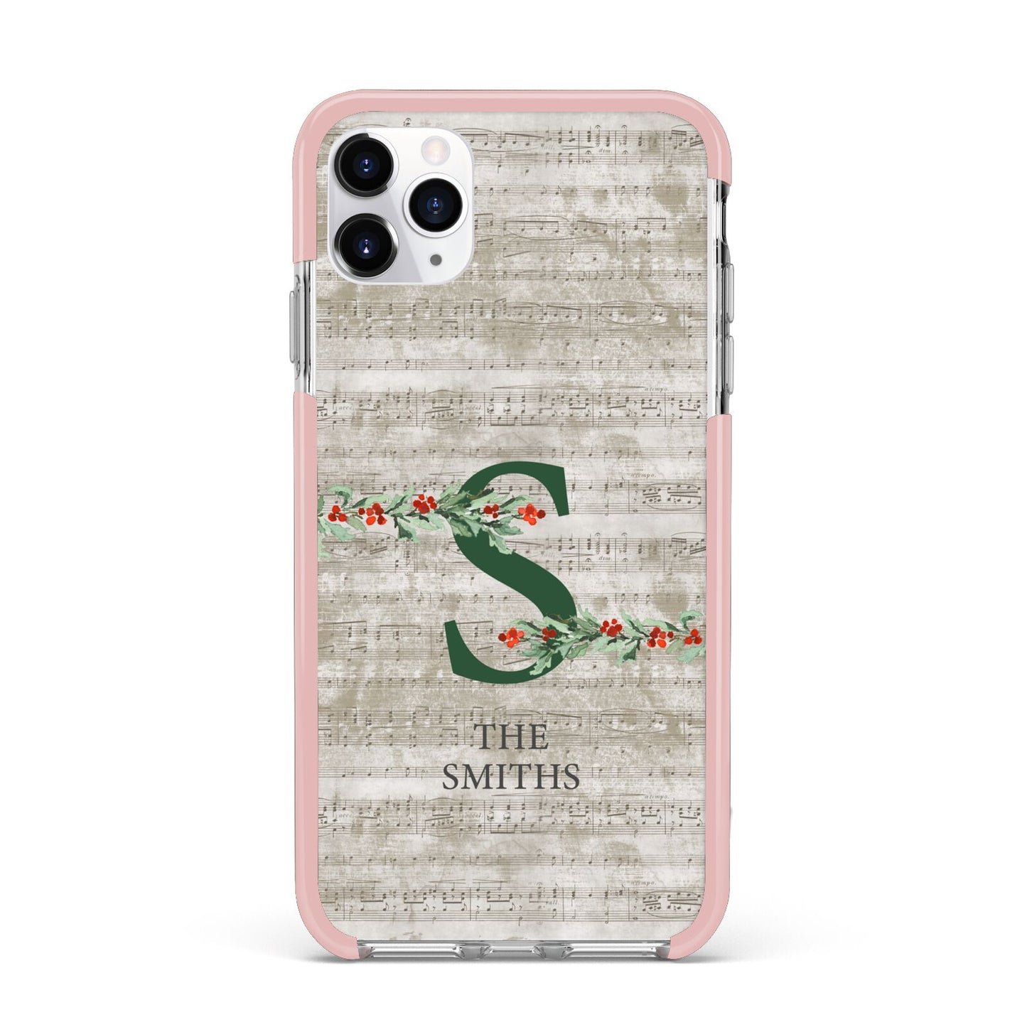 Nostalgic Monogram Personalised iPhone 11 Pro Max Impact Pink Edge Case