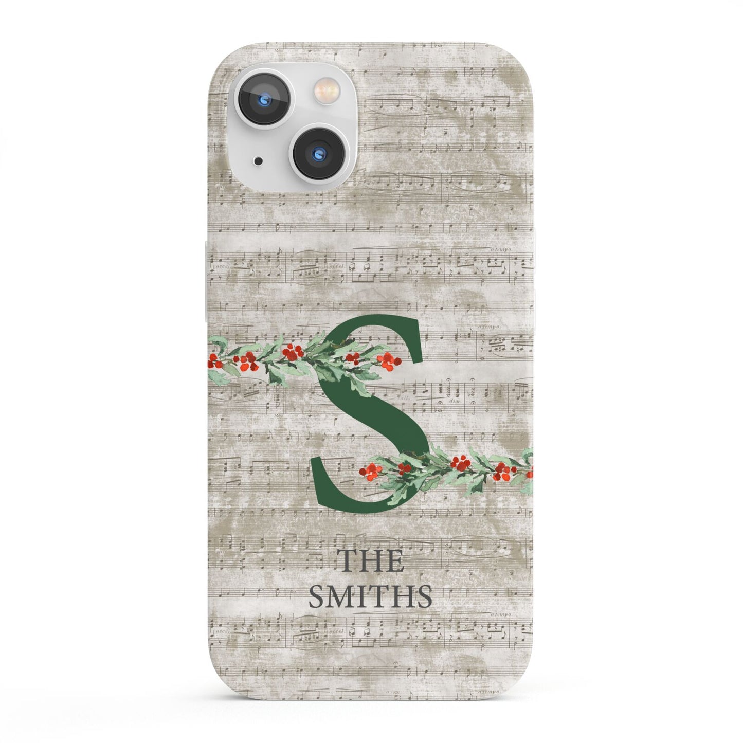 Nostalgic Monogram Personalised iPhone 13 Full Wrap 3D Snap Case