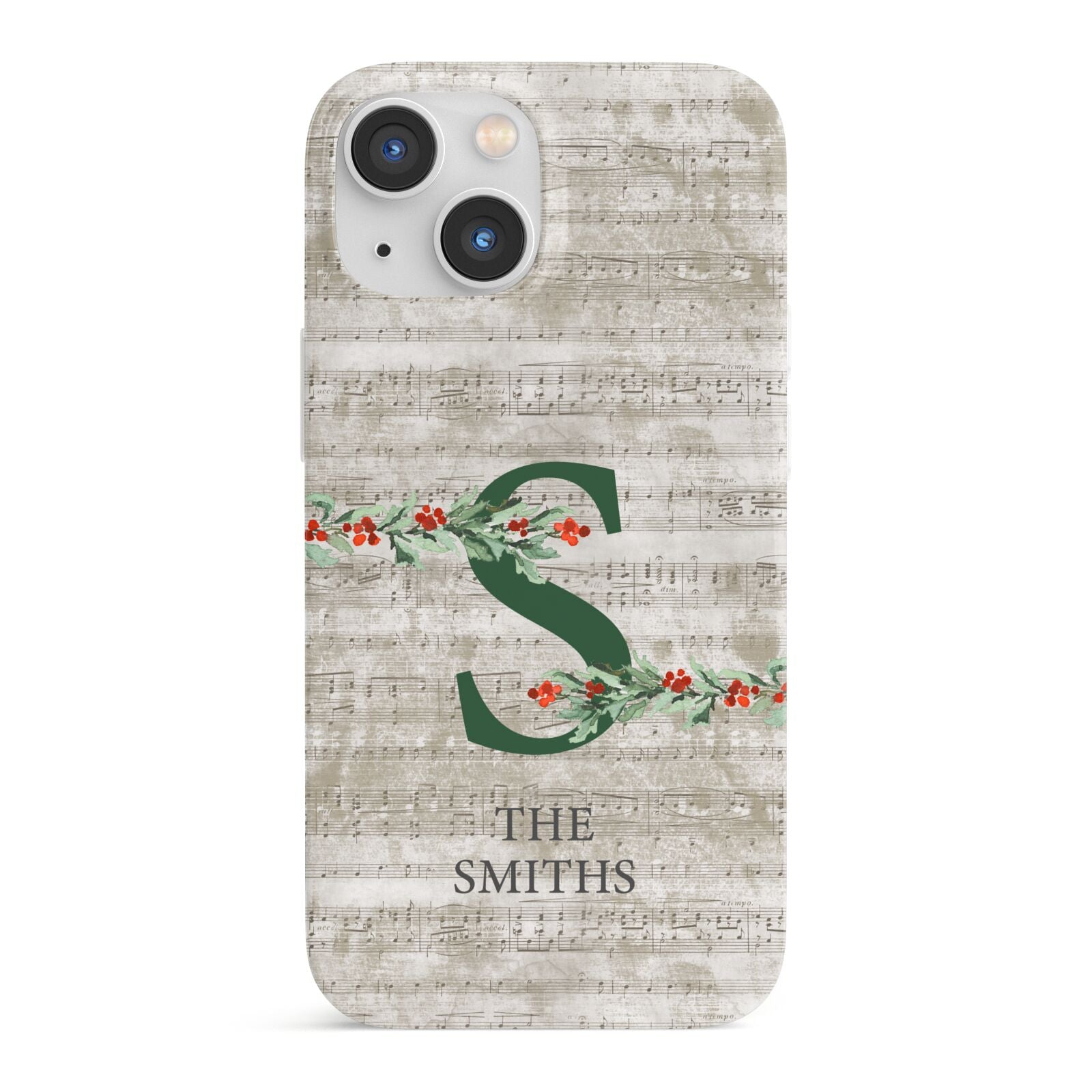 Nostalgic Monogram Personalised iPhone 13 Mini Full Wrap 3D Snap Case