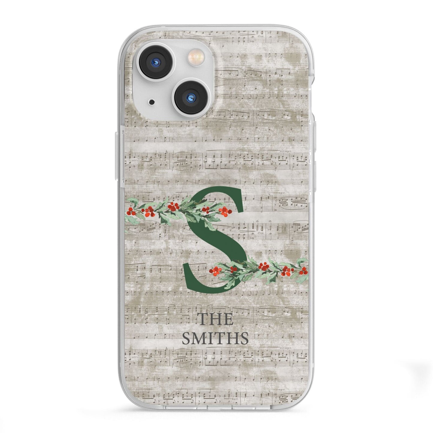 Nostalgic Monogram Personalised iPhone 13 Mini TPU Impact Case with White Edges