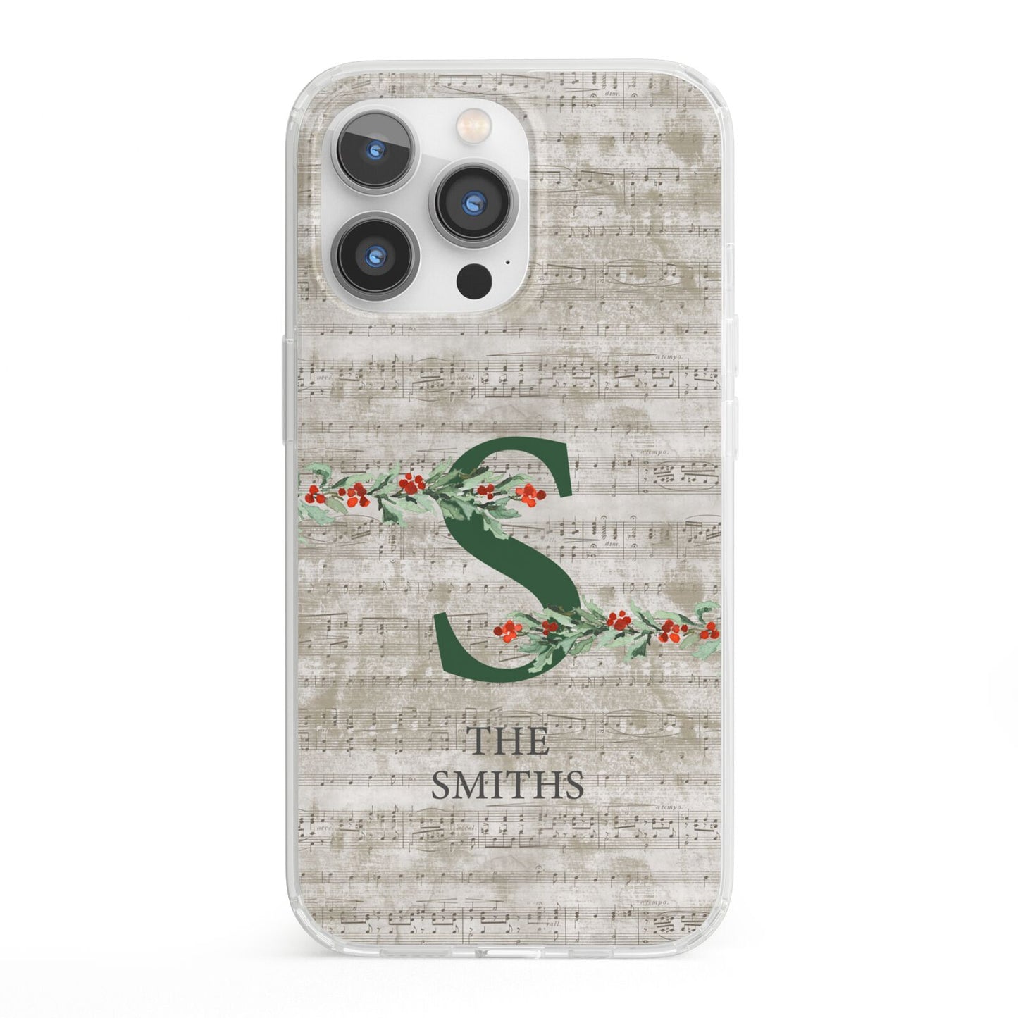 Nostalgic Monogram Personalised iPhone 13 Pro Clear Bumper Case