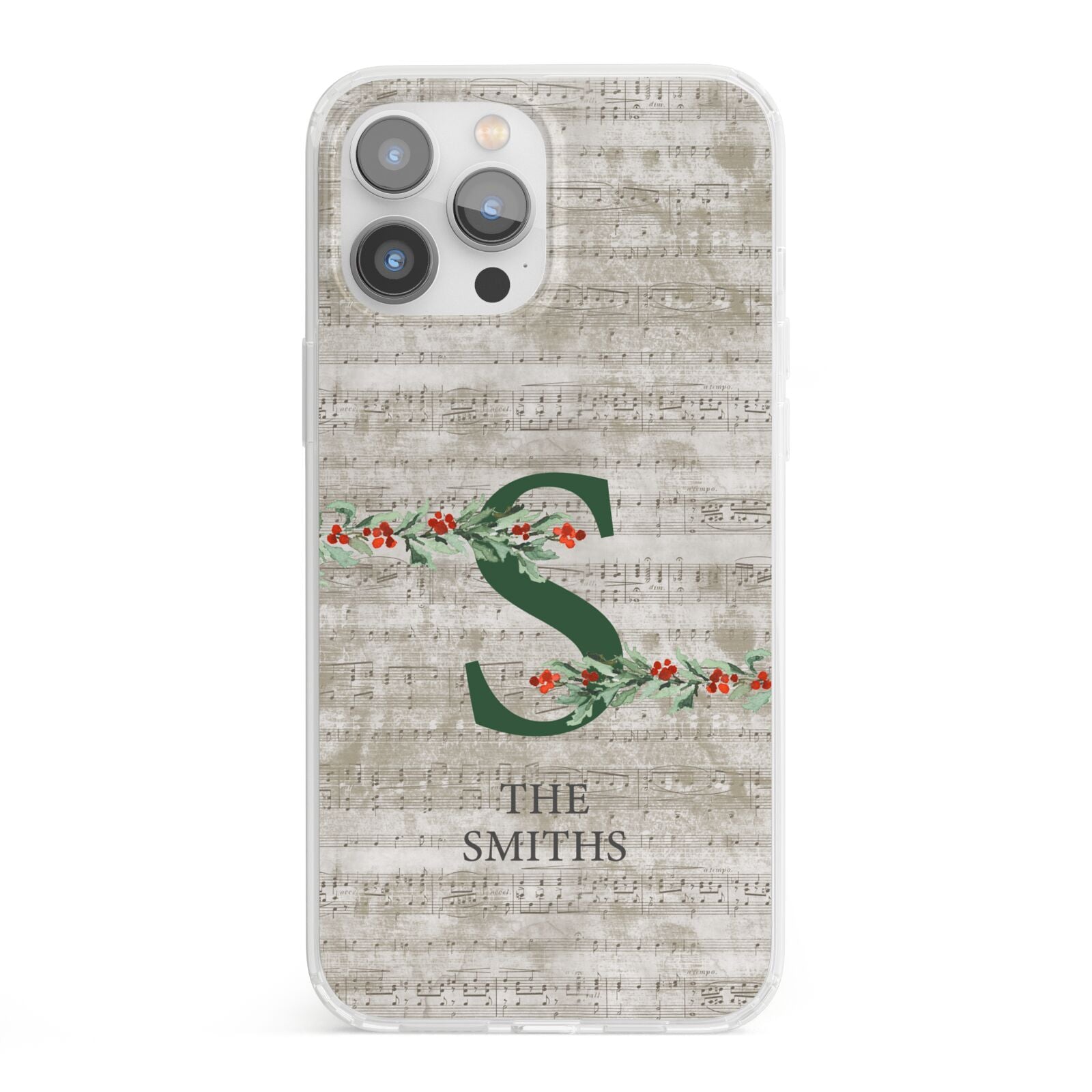 Nostalgic Monogram Personalised iPhone 13 Pro Max Clear Bumper Case