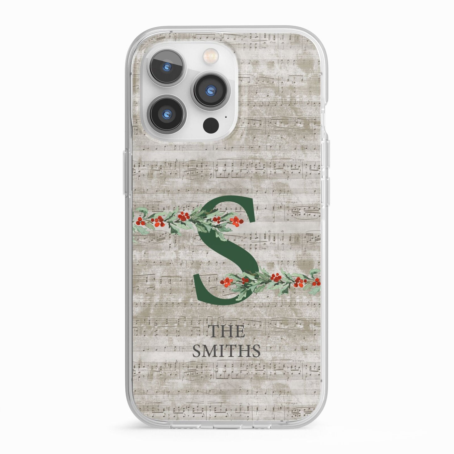 Nostalgic Monogram Personalised iPhone 13 Pro TPU Impact Case with White Edges