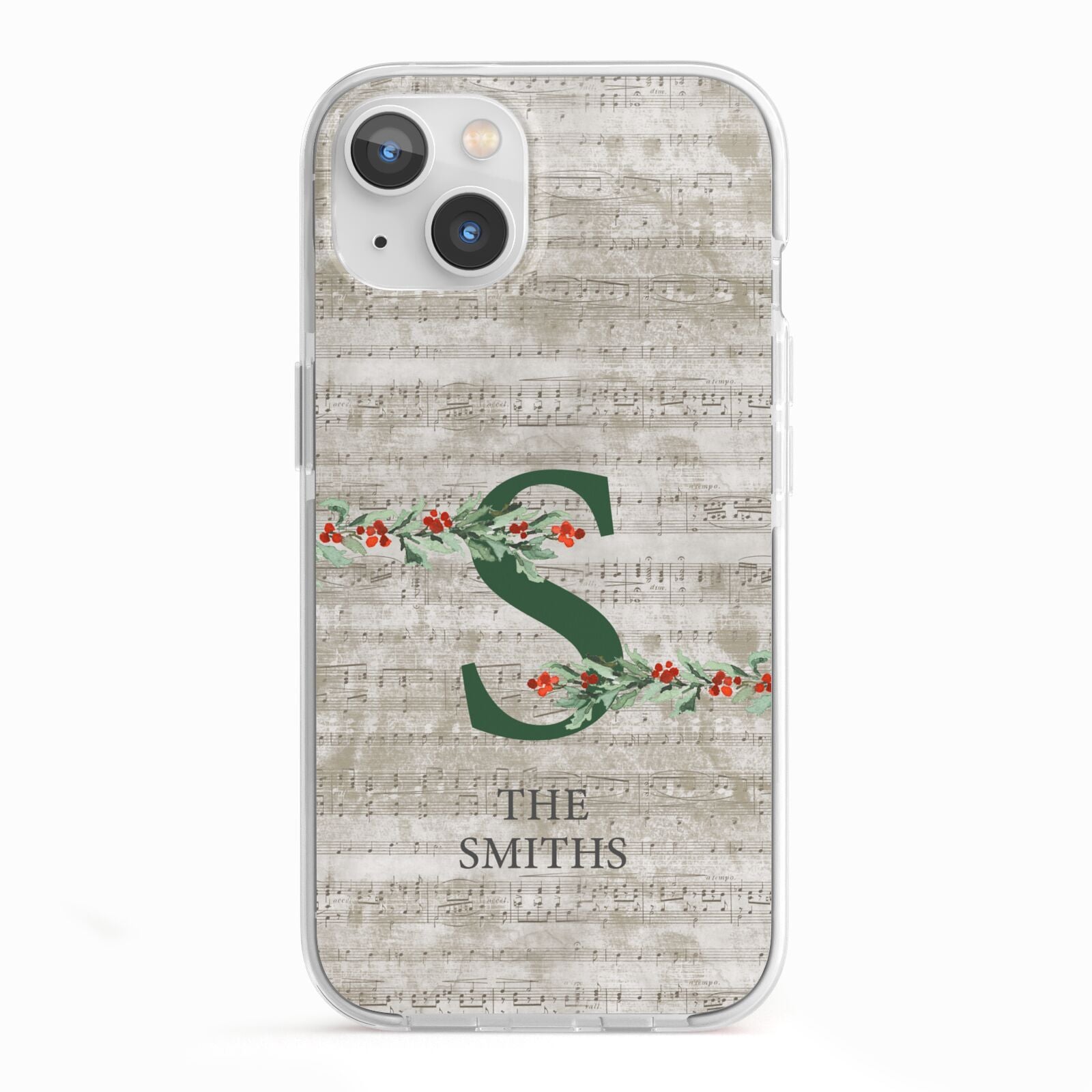 Nostalgic Monogram Personalised iPhone 13 TPU Impact Case with White Edges