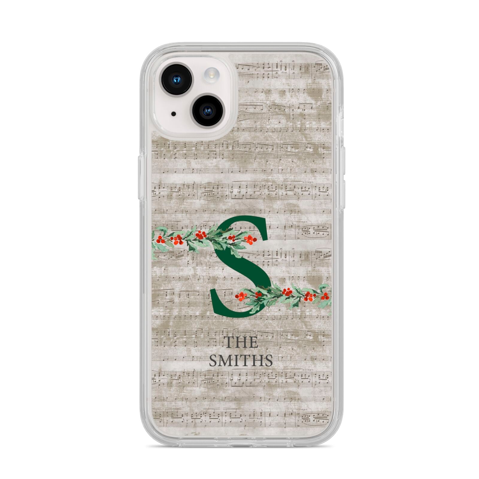 Nostalgic Monogram Personalised iPhone 14 Plus Clear Tough Case Starlight