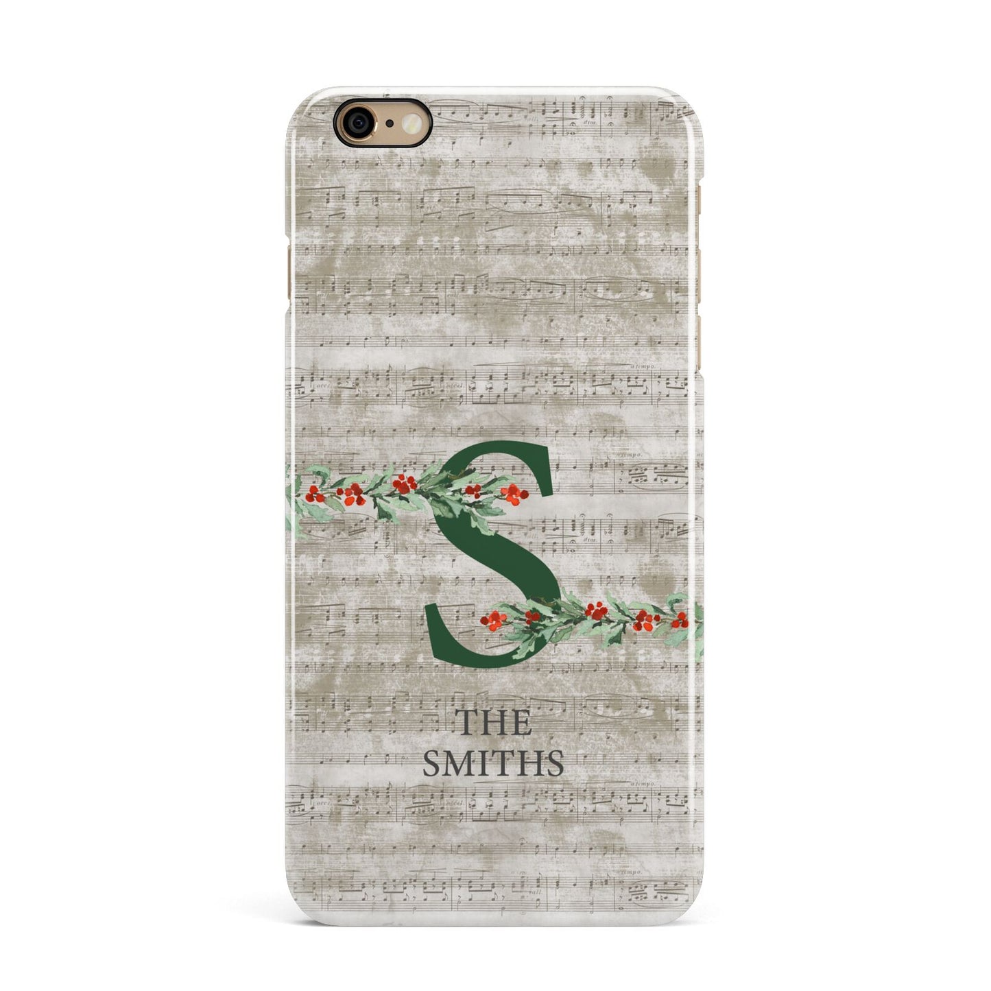 Nostalgic Monogram Personalised iPhone 6 Plus 3D Snap Case on Gold Phone