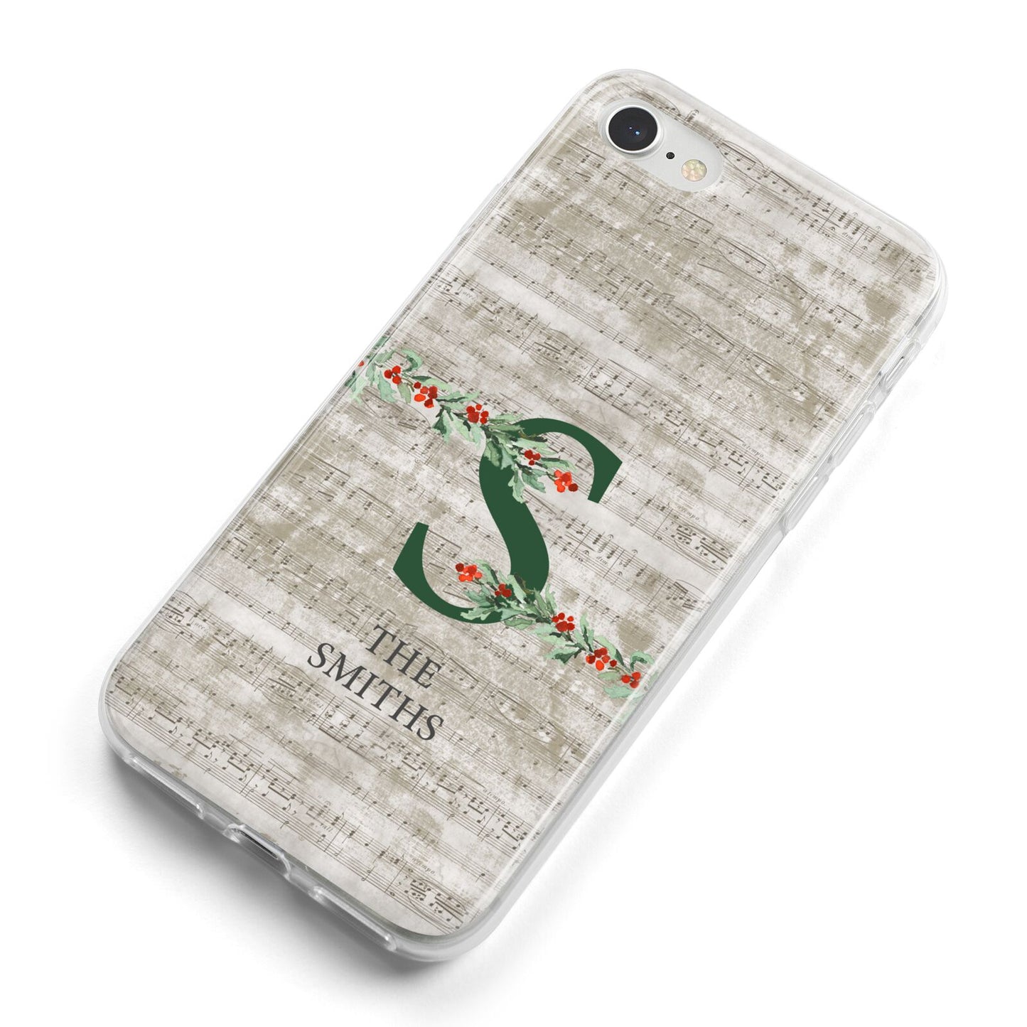 Nostalgic Monogram Personalised iPhone 8 Bumper Case on Silver iPhone Alternative Image