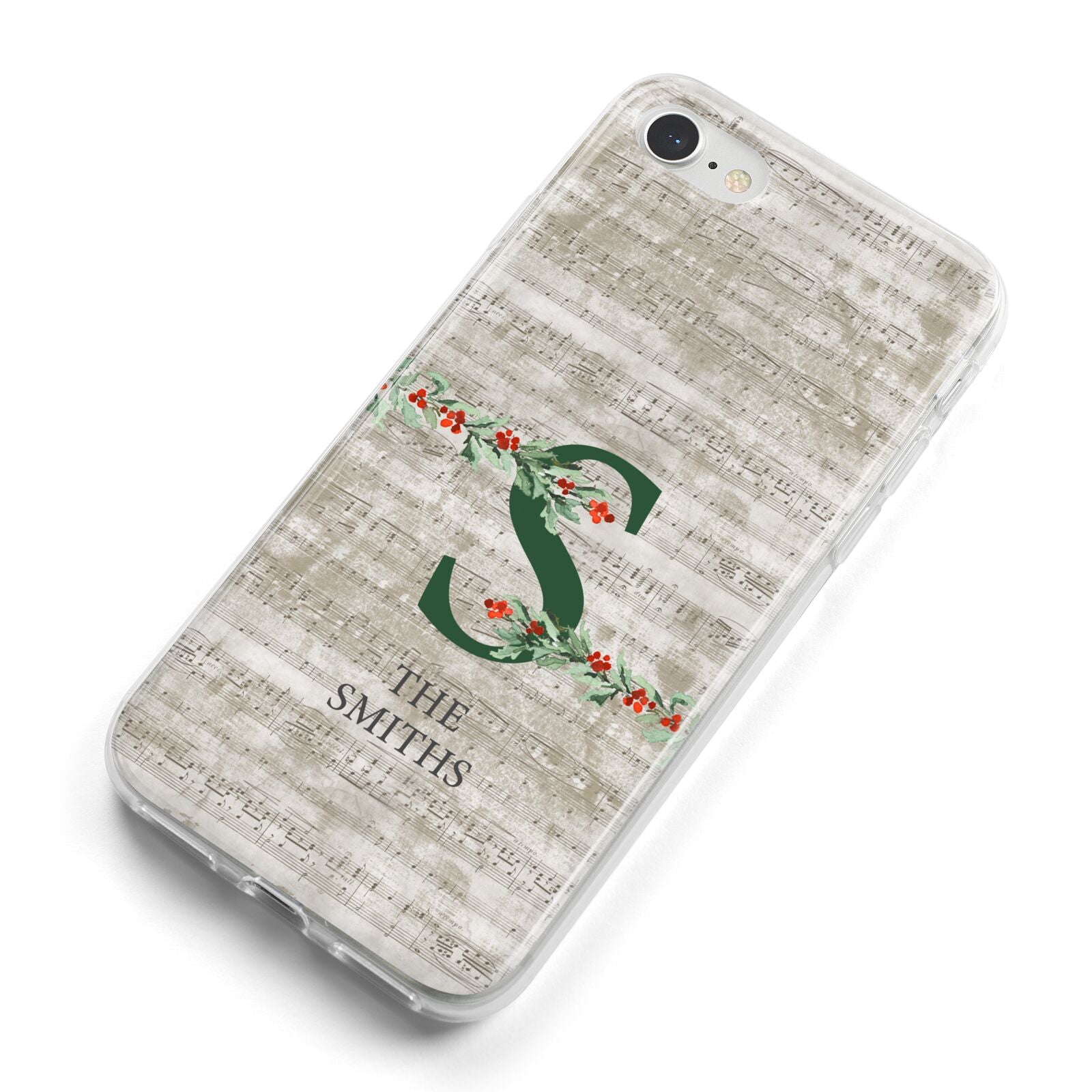 Nostalgic Monogram Personalised iPhone 8 Bumper Case on Silver iPhone Alternative Image