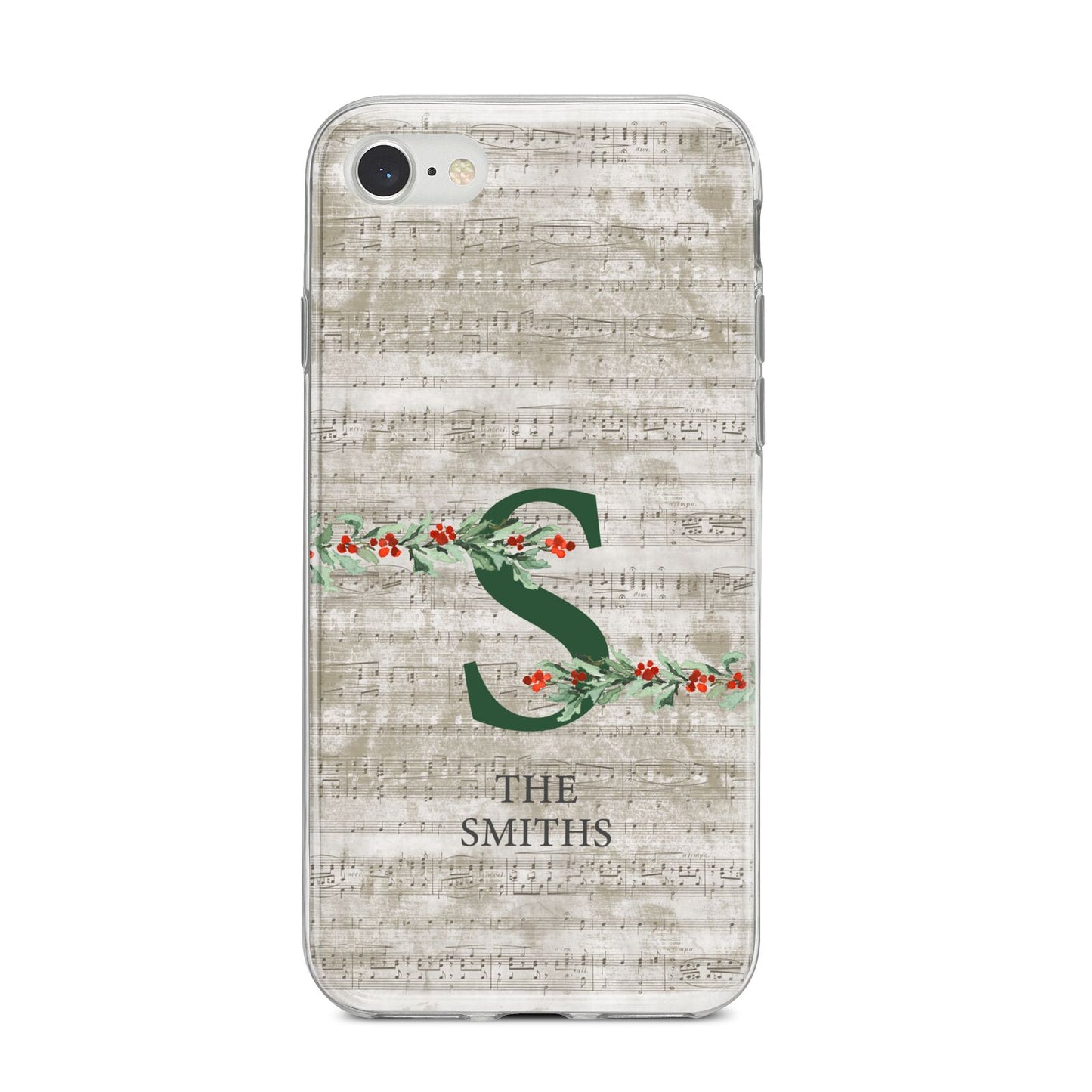 Nostalgic Monogram Personalised iPhone 8 Bumper Case on Silver iPhone