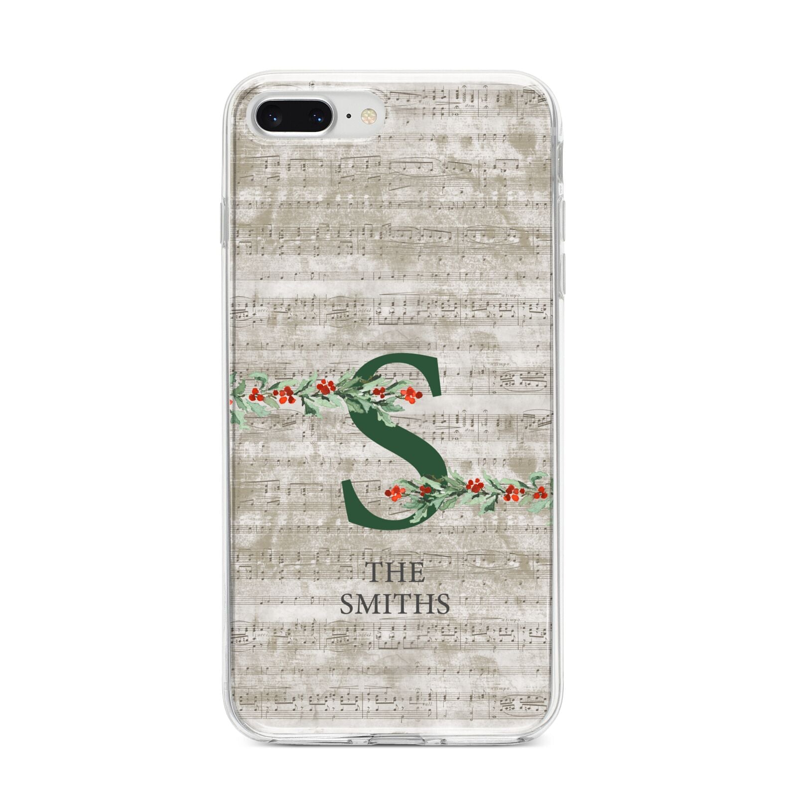 Nostalgic Monogram Personalised iPhone 8 Plus Bumper Case on Silver iPhone