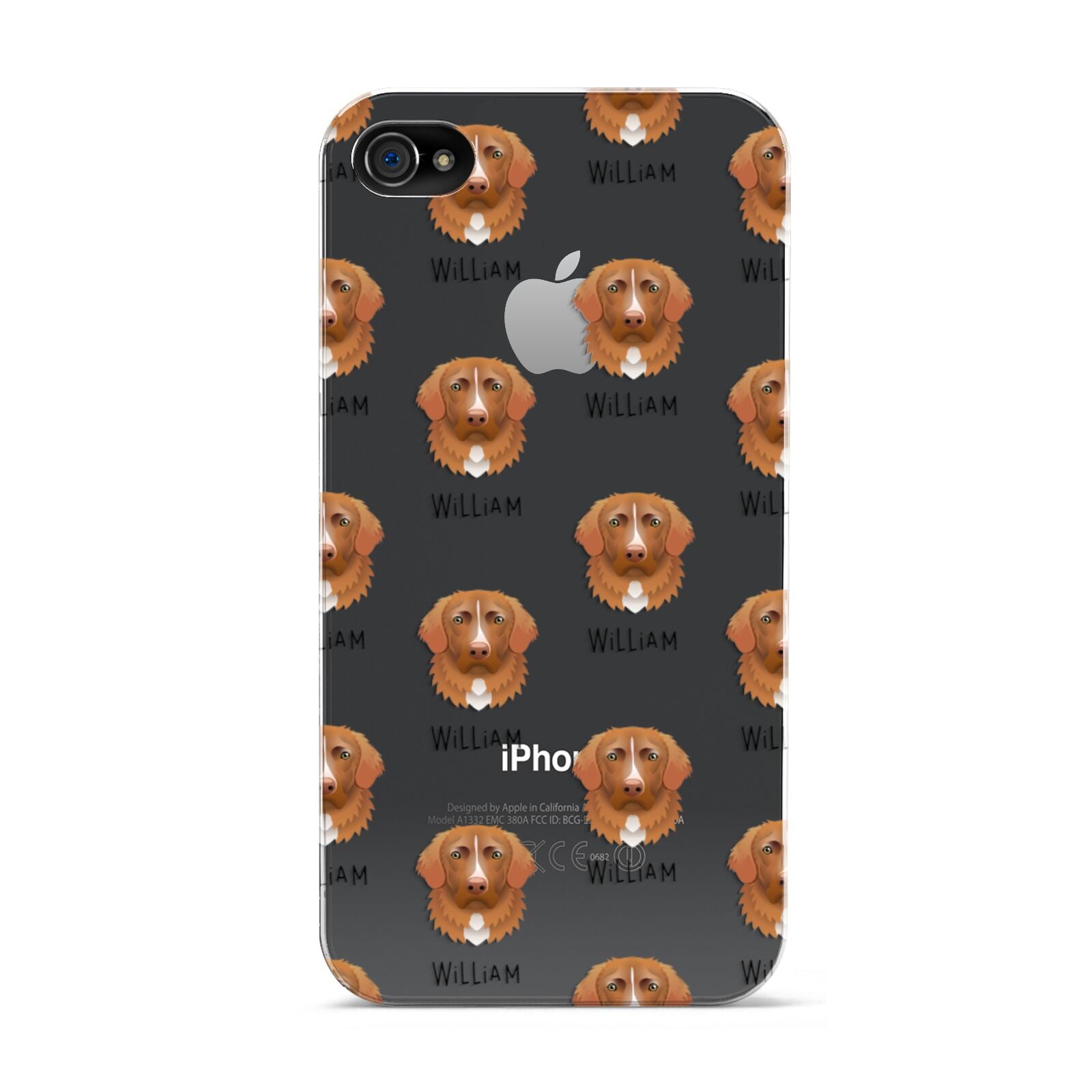 Nova Scotia Duck Tolling Retriever Icon with Name Apple iPhone 4s Case