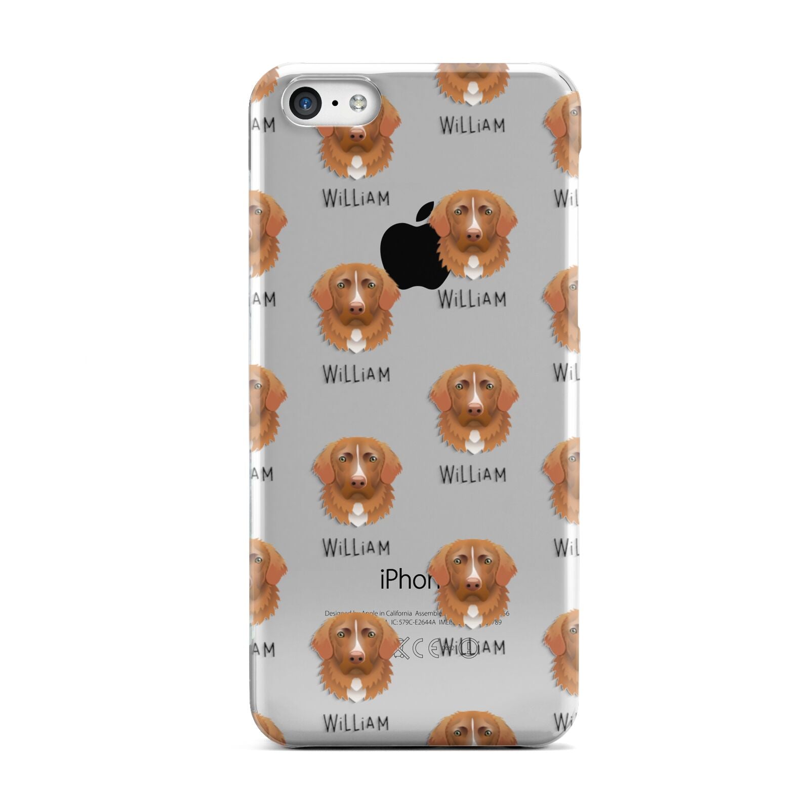 Nova Scotia Duck Tolling Retriever Icon with Name Apple iPhone 5c Case