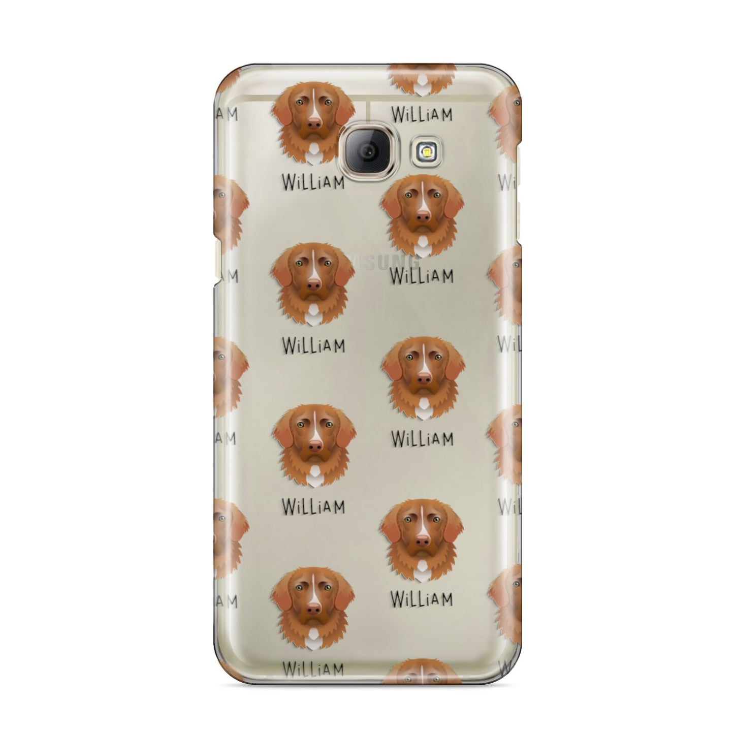 Nova Scotia Duck Tolling Retriever Icon with Name Samsung Galaxy A8 2016 Case