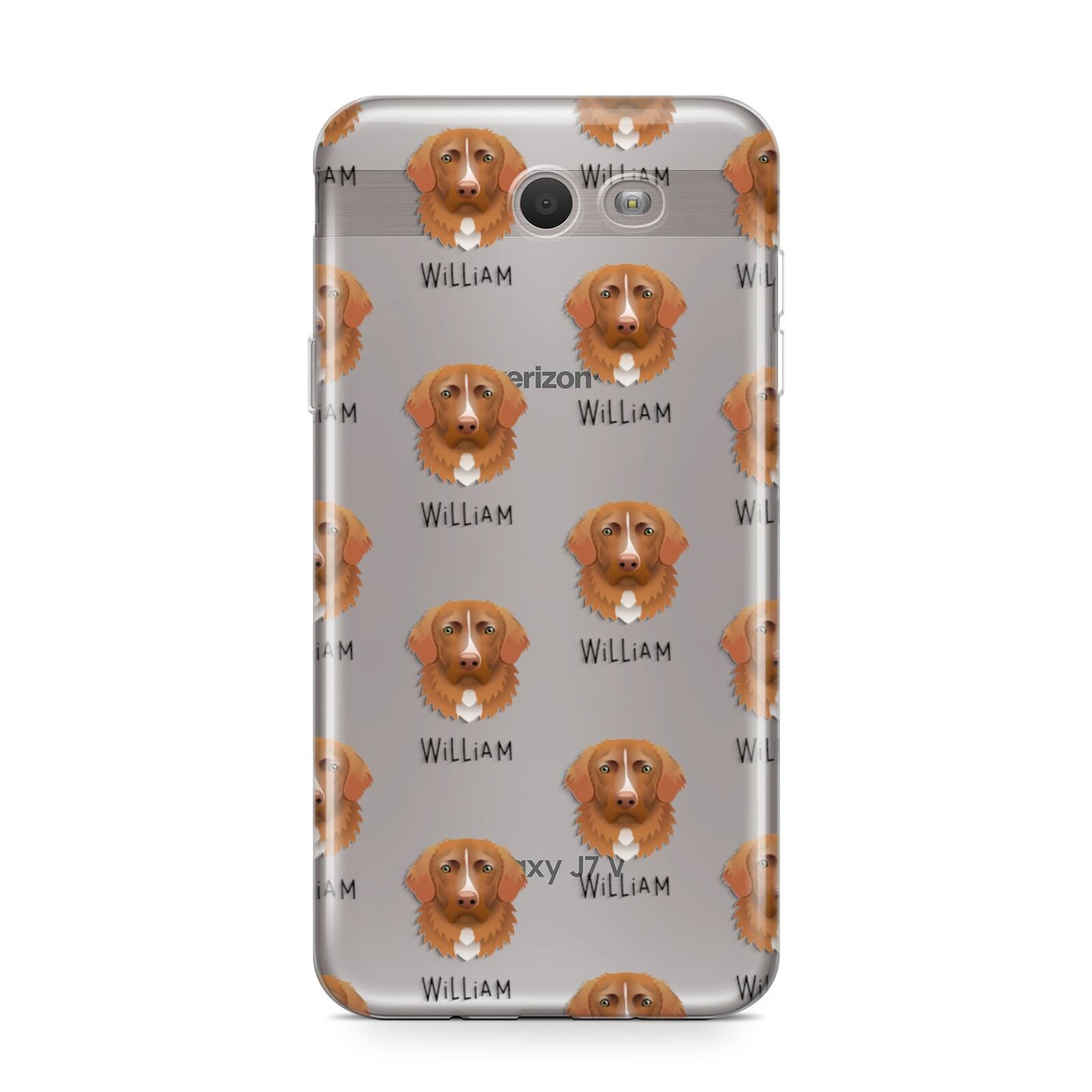 Nova Scotia Duck Tolling Retriever Icon with Name Samsung Galaxy J7 2017 Case