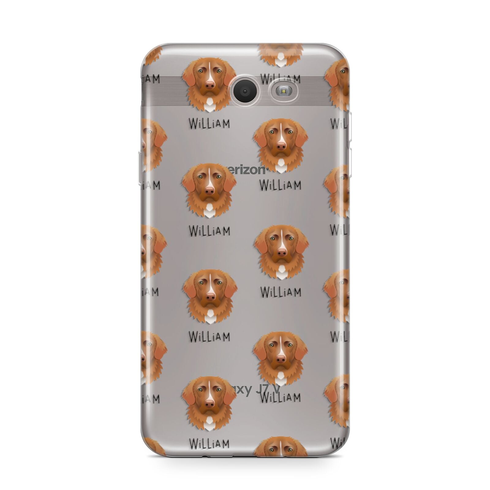 Nova Scotia Duck Tolling Retriever Icon with Name Samsung Galaxy J7 2017 Case