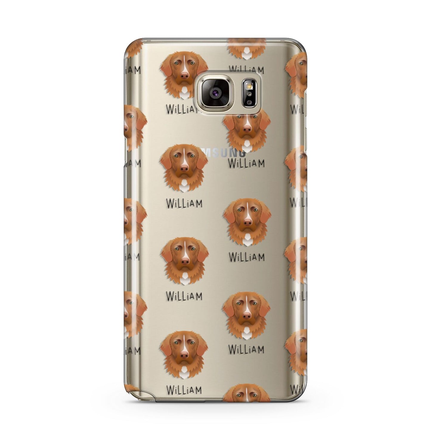 Nova Scotia Duck Tolling Retriever Icon with Name Samsung Galaxy Note 5 Case