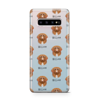 Nova Scotia Duck Tolling Retriever Icon with Name Samsung Galaxy S10 Case