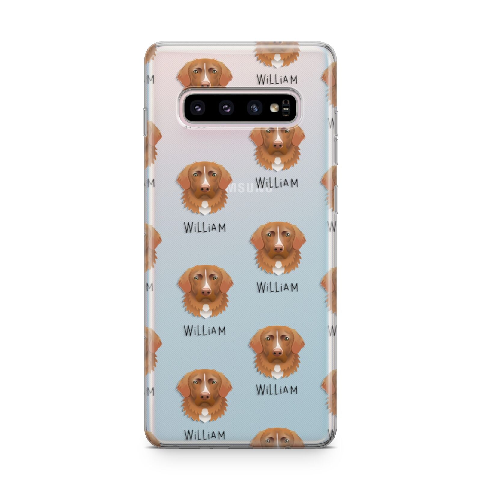 Nova Scotia Duck Tolling Retriever Icon with Name Samsung Galaxy S10 Plus Case